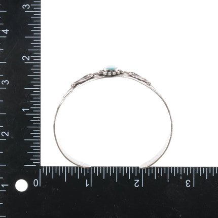 6.375" 1950's Bell Trading Post sterling and turquoise Fred Harvey Cuff Bracelet - Estate Fresh Austin