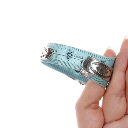 6.375" 1950's Bell Trading Post sterling and turquoise Fred Harvey Cuff Bracelet - Estate Fresh Austin