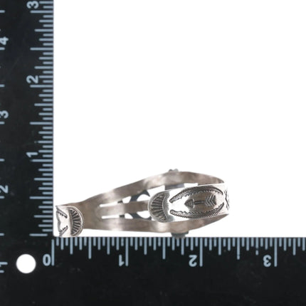 6.375" 1950's Bell Trading Post sterling and turquoise Fred Harvey Cuff Bracelet - Estate Fresh Austin