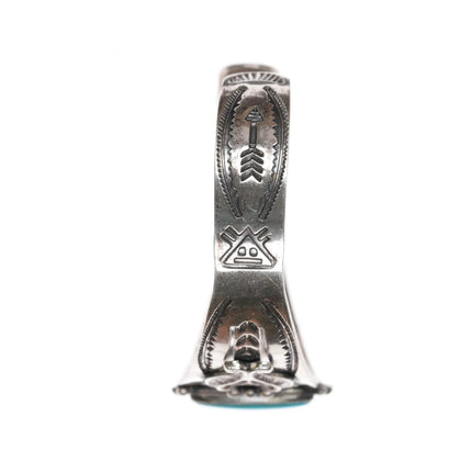 6.375" 1950's Bell Trading Post sterling and turquoise Fred Harvey Cuff Bracelet - Estate Fresh Austin