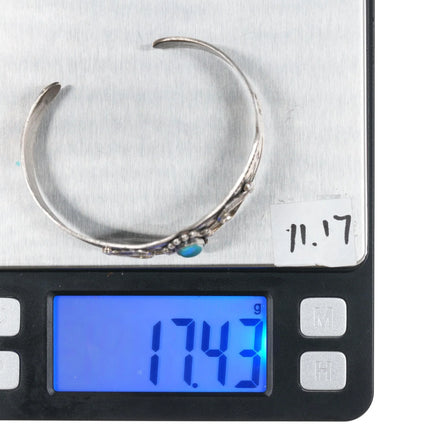 6.375" 1950's Bell Trading Post sterling and turquoise Fred Harvey Cuff Bracelet - Estate Fresh Austin