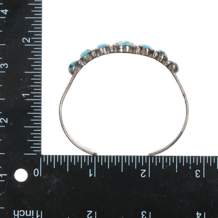 6.375" 1950's Blue Diamond Turquoise Navajo sterling cuff bracelet - Estate Fresh Austin