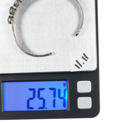 6.375" 1950's Blue Diamond Turquoise Navajo sterling cuff bracelet - Estate Fresh Austin