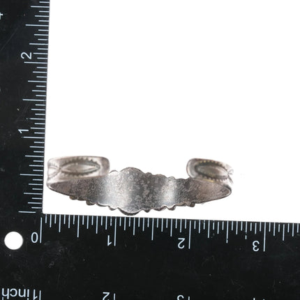 6.375" 1950's Blue Diamond Turquoise Navajo sterling cuff bracelet - Estate Fresh Austin