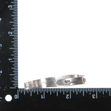 6.375" 30's-40's Fred Harvey sterling and turquoise cuff bracelet - Estate Fresh Austin