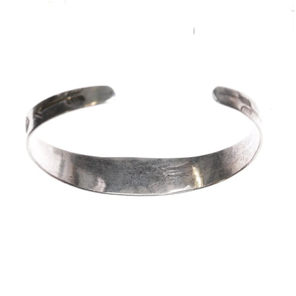 6.375" 30's-40's Fred Harvey sterling and turquoise cuff bracelet - Estate Fresh Austin