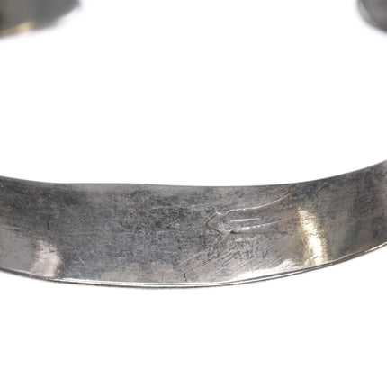 6.375" 30's-40's Fred Harvey sterling and turquoise cuff bracelet - Estate Fresh Austin