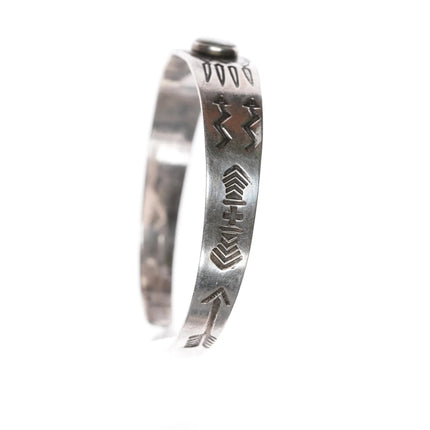 6.375" 30's-40's Fred Harvey sterling and turquoise cuff bracelet - Estate Fresh Austin