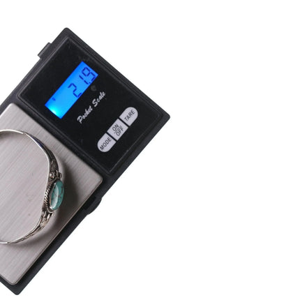 6.375" 30's-40's Navajo Hand Stamped silver and turquoise bracelet - Estate Fresh Austin