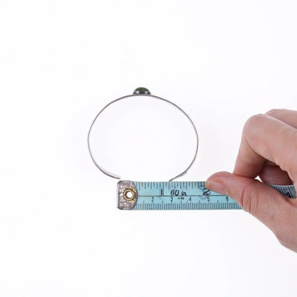 6.375" 30's-40's Navajo Stamped silver and turquoise bracelet - Estate Fresh Austin