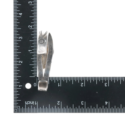 6.375" 30's-40's Navajo turquoise hand stamped silver cuff bracelet - Estate Fresh Austin