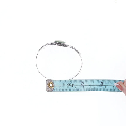 6.375" 40's-50's Fred Harvey style Sterling and turquoise bracelet - Estate Fresh Austin