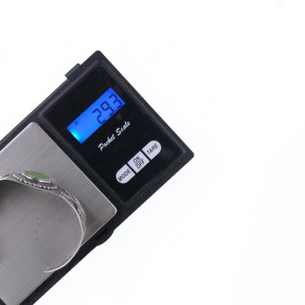 6.375" 40's-50's Fred Harvey style Sterling and turquoise bracelet - Estate Fresh Austin