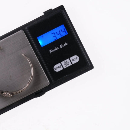 6.375" 40's-50's Navajo Stamped silver bracelet with turquoise - Estate Fresh Austin