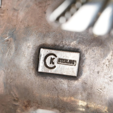 6.375" 70's-80's CK Navajo sterling turquoise/coral heavy cuff bracelet - Estate Fresh Austin