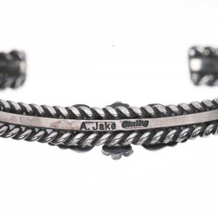 6.375" Albert Jake Navajo sterling Sleeping Beauty turquoise cuff bracelet - Estate Fresh Austin