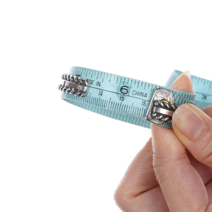 6.375" Albert Jake Navajo sterling Sleeping Beauty turquoise cuff bracelet - Estate Fresh Austin