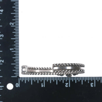 6.375" Albert Jake Navajo sterling Sleeping Beauty turquoise cuff bracelet - Estate Fresh Austin