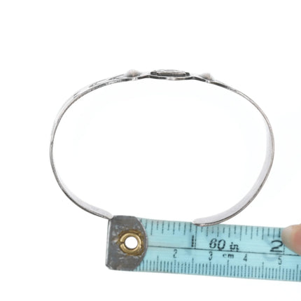 6.375" c1930's Navajo Curio stamped silver arrowhead cuff bracelet - Estate Fresh Austin