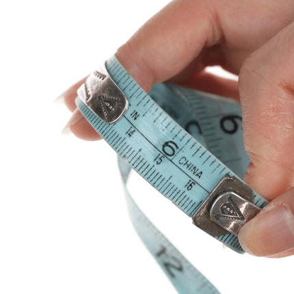 6.375" c1940's Navajo silver stamped cuff bracelet - Estate Fresh Austin