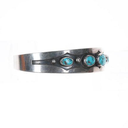 6.375" c1950's High grade turquoise southwestern modernist sterling cuff bracelet - Estate Fresh Austin