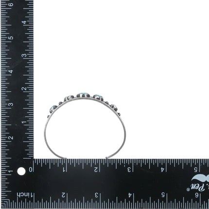 6.375" c1950's High grade turquoise southwestern modernist sterling cuff bracelet - Estate Fresh Austin