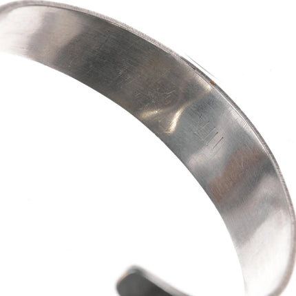 6.375" c1950's High grade turquoise southwestern modernist sterling cuff bracelet - Estate Fresh Austin