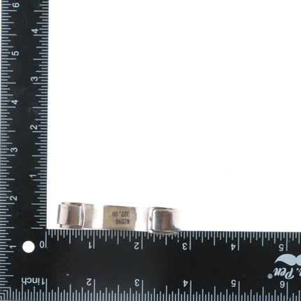 6.375" c1990's Teme Navajo sterling channel inlay cuff bracelet - Estate Fresh Austin