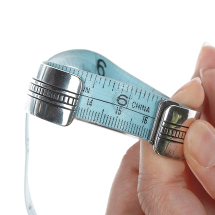 6.375" Charlie John Navajo sterling cuff bracelet - Estate Fresh Austin