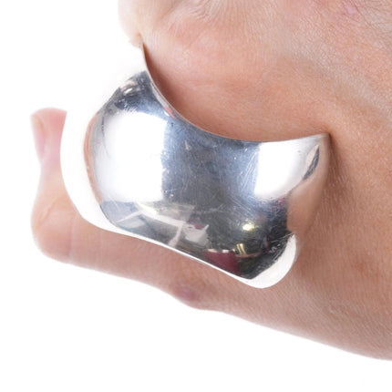 6.375" C/J Nez Sterling silver Navajo modernist cuff bracelet - Estate Fresh Austin