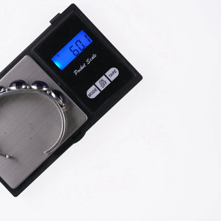 6.375" Darrin Livingston Navajo Gem Grade Amethyst and sterling bracelet - Estate Fresh Austin