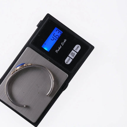 6.375" Gary Reeves (1962-2014) Navajo 14k/Sterling and lapis bracelet - Estate Fresh Austin