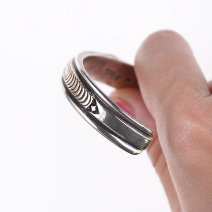 6.375" Gary Reeves (1962-2014) Navajo 14k/Sterling and lapis bracelet - Estate Fresh Austin