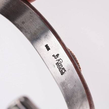 6.375" Gary Reeves (1962-2014) Navajo 14k/Sterling and lapis bracelet - Estate Fresh Austin