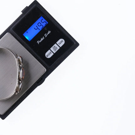 6.375" Highest Quality Native American Sterling and Fire agate bracelet - Estate Fresh Austin