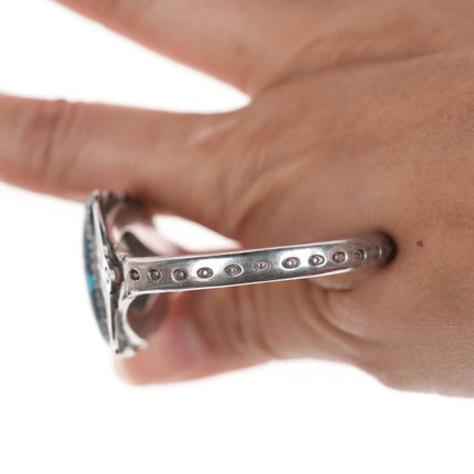 6.375" Ike Wilson Navajo (1901-1942) Ingot High grade turquoise cuff bracelet - Estate Fresh Austin