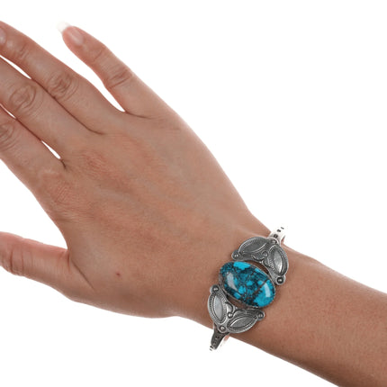 6.375" Ike Wilson Navajo (1901-1942) Ingot High grade turquoise cuff bracelet - Estate Fresh Austin