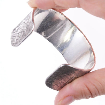 6.375" Jared Chavez San Felipe Sterling silver heavily worked bracelet - Estate Fresh Austin