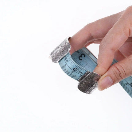 6.375" Jared Chavez San Felipe Sterling silver heavily worked bracelet - Estate Fresh Austin