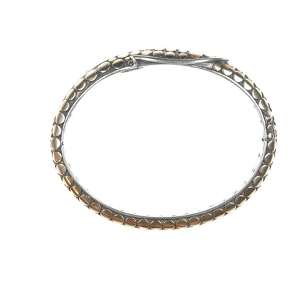 6.375" John Hardy 18k/Sterling Ayu Dot Bangle - Estate Fresh Austin