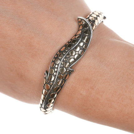 6.375" John Hardy 18k/Sterling Ayu Dot Bangle - Estate Fresh Austin