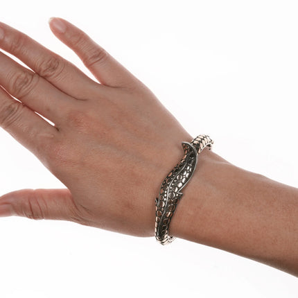 6.375" John Hardy 18k/Sterling Ayu Dot Bangle - Estate Fresh Austin