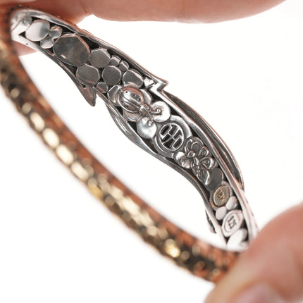 6.375" John Hardy 18k/Sterling Ayu Dot Bangle - Estate Fresh Austin