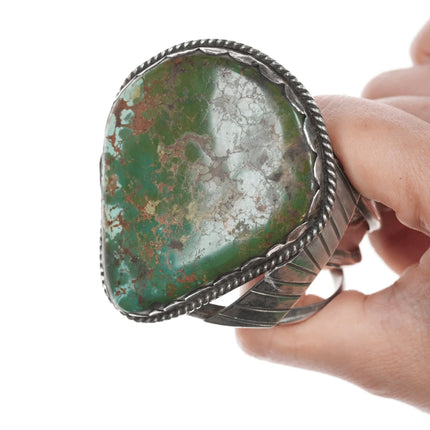 6.375" Large Vintage MT Native American Royston Turquoise cuff bracelet - Estate Fresh Austin