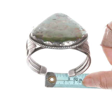 6.375" Large Vintage MT Native American Royston Turquoise cuff bracelet - Estate Fresh Austin