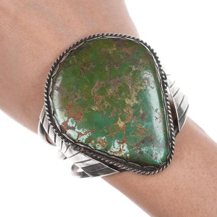 6.375" Large Vintage MT Native American Royston Turquoise cuff bracelet - Estate Fresh Austin