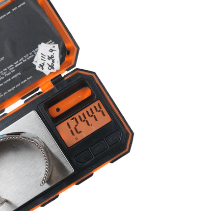 6.375" Large Vintage Zuni Turquoise, jet, and mother of pearl silver cuff bracelet - Estate Fresh Austin