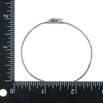 6.375" Navajo Ike Wilson (1900-1942) sterling and turquoise cuff bracelet - Estate Fresh Austin