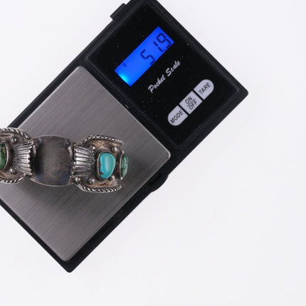 6 3/8" Navajo sterling and turquoise watch bracelet - Estate Fresh Austin