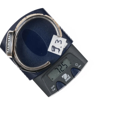 6.375" Southwestern modernist sterling multi-stone inlay cuff bracelet - Estate Fresh Austin